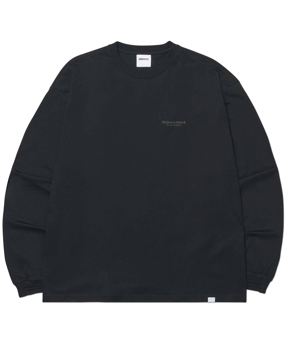 노매뉴얼(NOMANUAL) M.G LONG SLEEVE TEE - BLACK