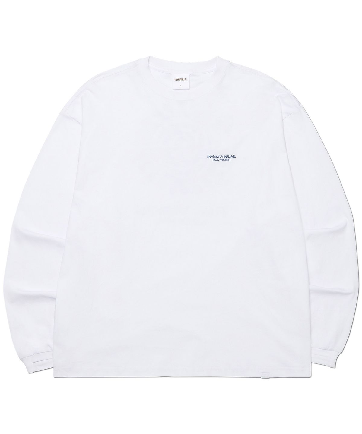 노매뉴얼(NOMANUAL) M.G LONG SLEEVE TEE - WHITE