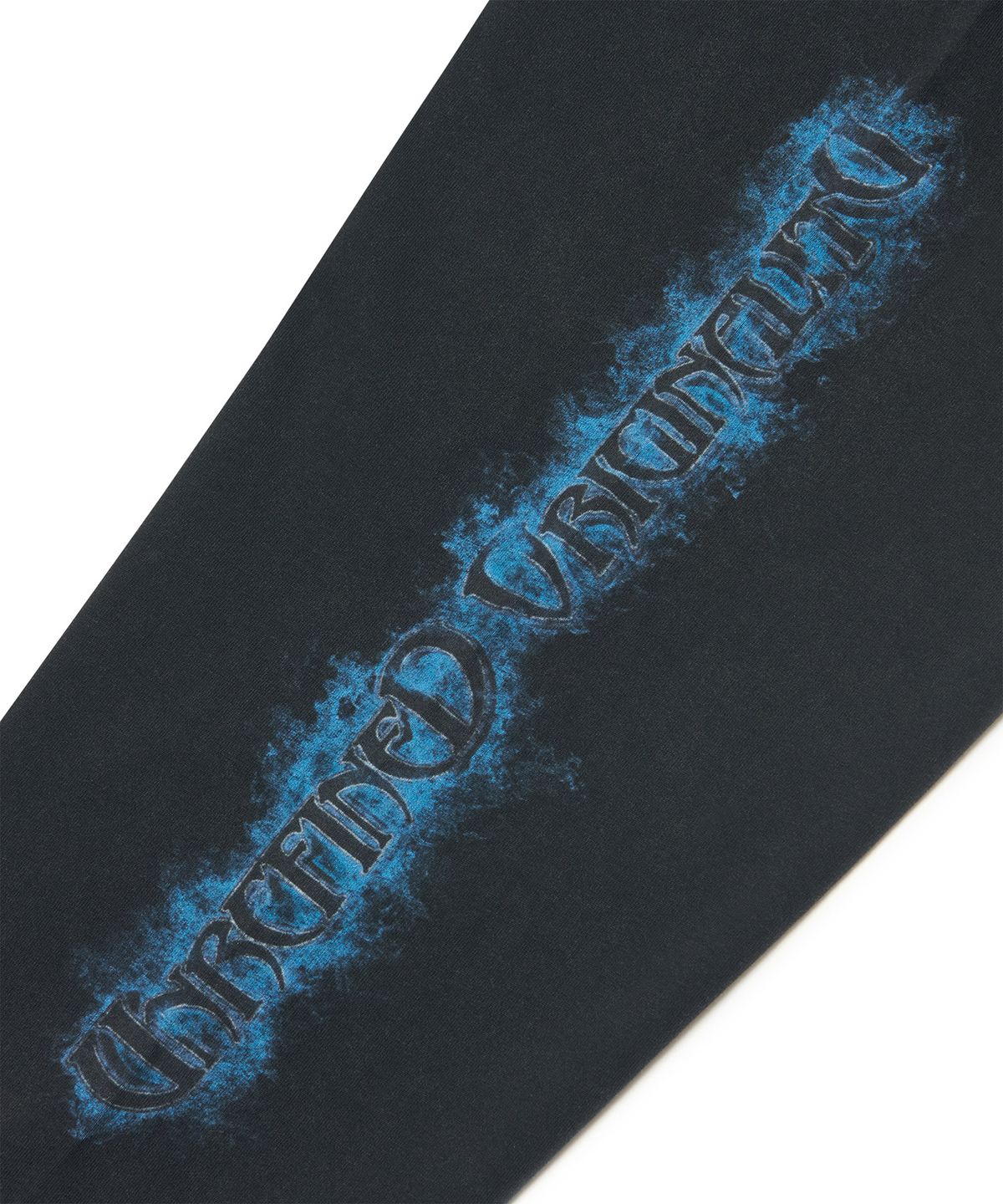 노매뉴얼(NOMANUAL) FLAME SKULL LONG SLEEVE TEE - WASHED BLACK