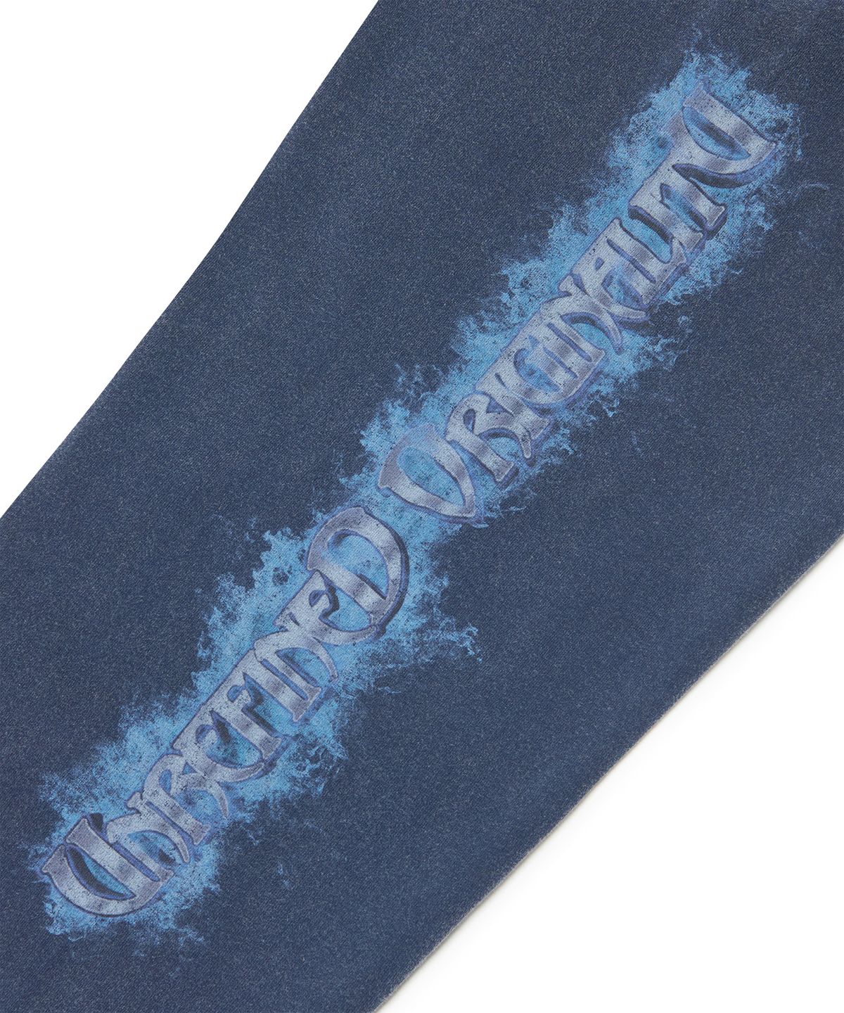 노매뉴얼(NOMANUAL) FLAME SKULL LONG SLEEVE TEE - WASHED NAVY