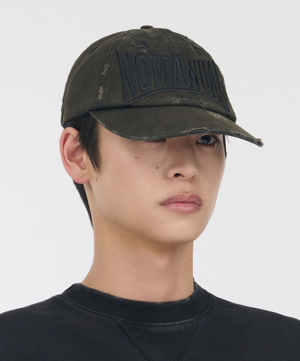 노매뉴얼(NOMANUAL) D.A LOGO CAP - BLACK