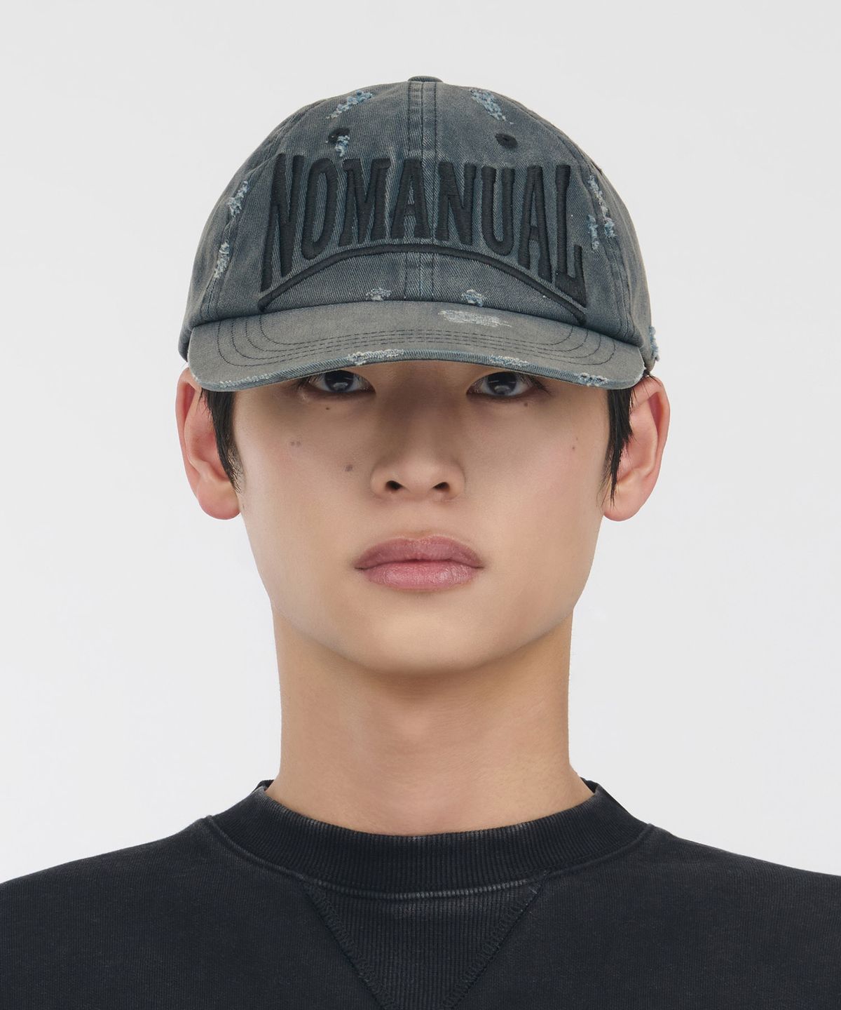 노매뉴얼(NOMANUAL) D.A LOGO CAP - NAVY
