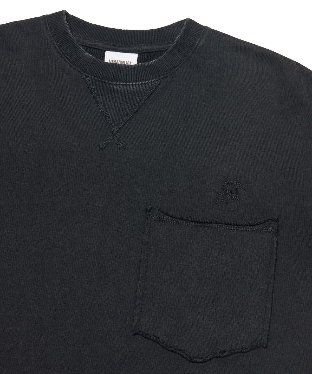 노매뉴얼(NOMANUAL) NM NEO VINTAGE LONG SLEEVE TEE - WASHED BLACK