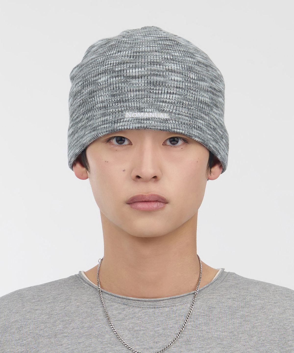 노매뉴얼(NOMANUAL) NM MIXED BEANIE - GRAY