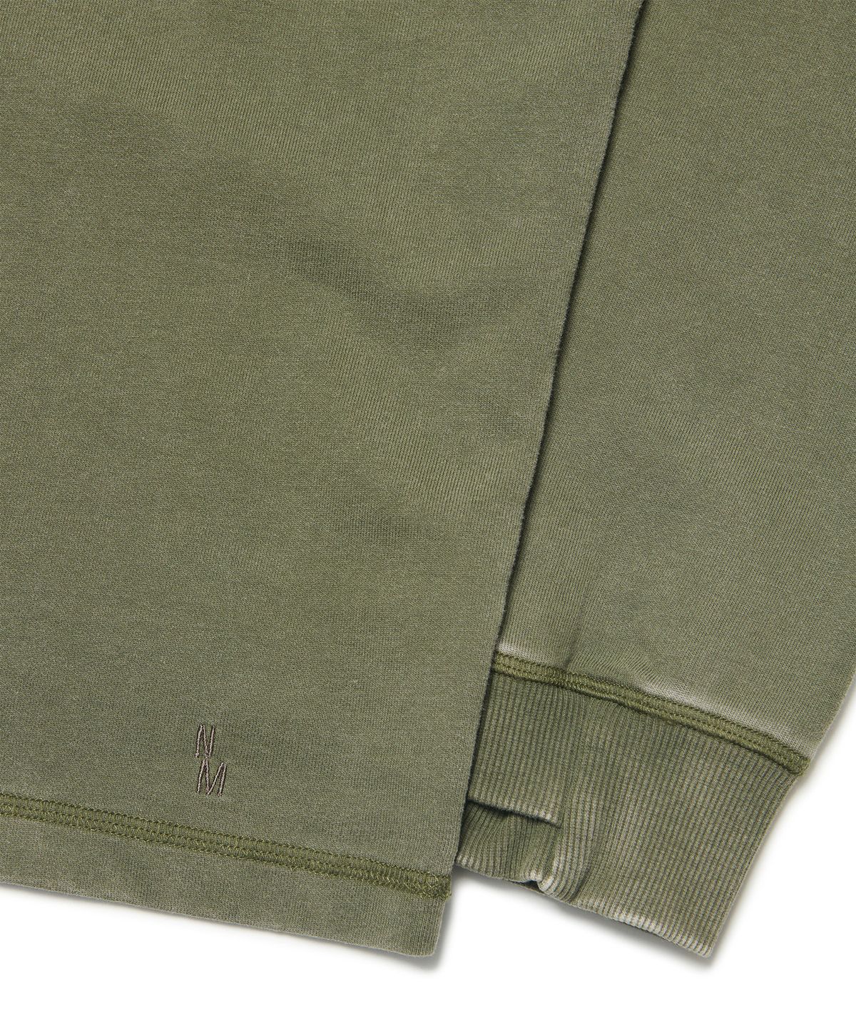 노매뉴얼(NOMANUAL) NM NEO VINTAGE LONG SLEEVE TEE - WASHED KHAKI