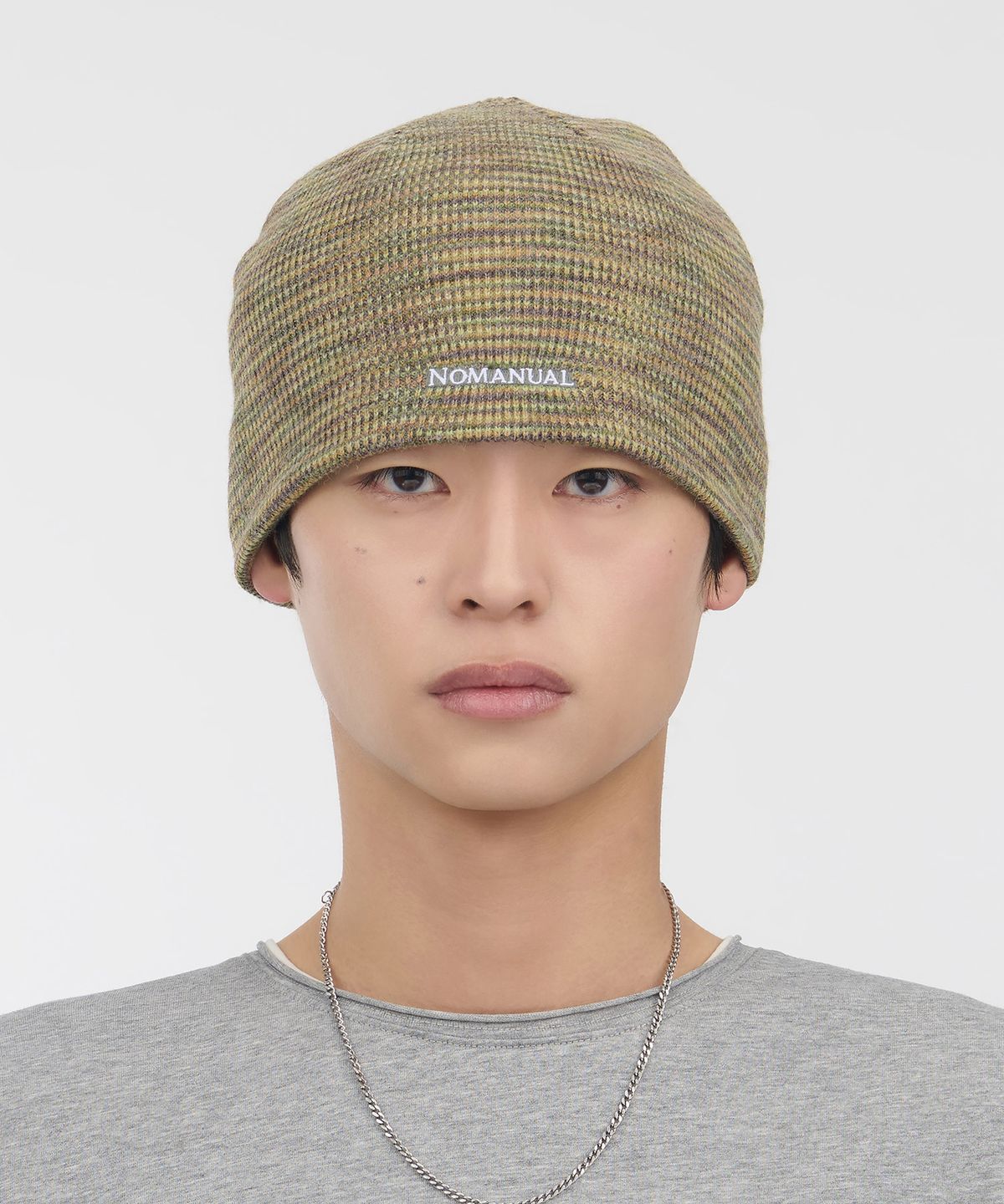 노매뉴얼(NOMANUAL) NM MIXED BEANIE - KHAKI