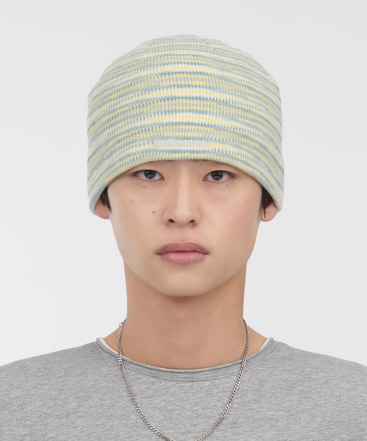 노매뉴얼(NOMANUAL) NM MIXED BEANIE - CREAM
