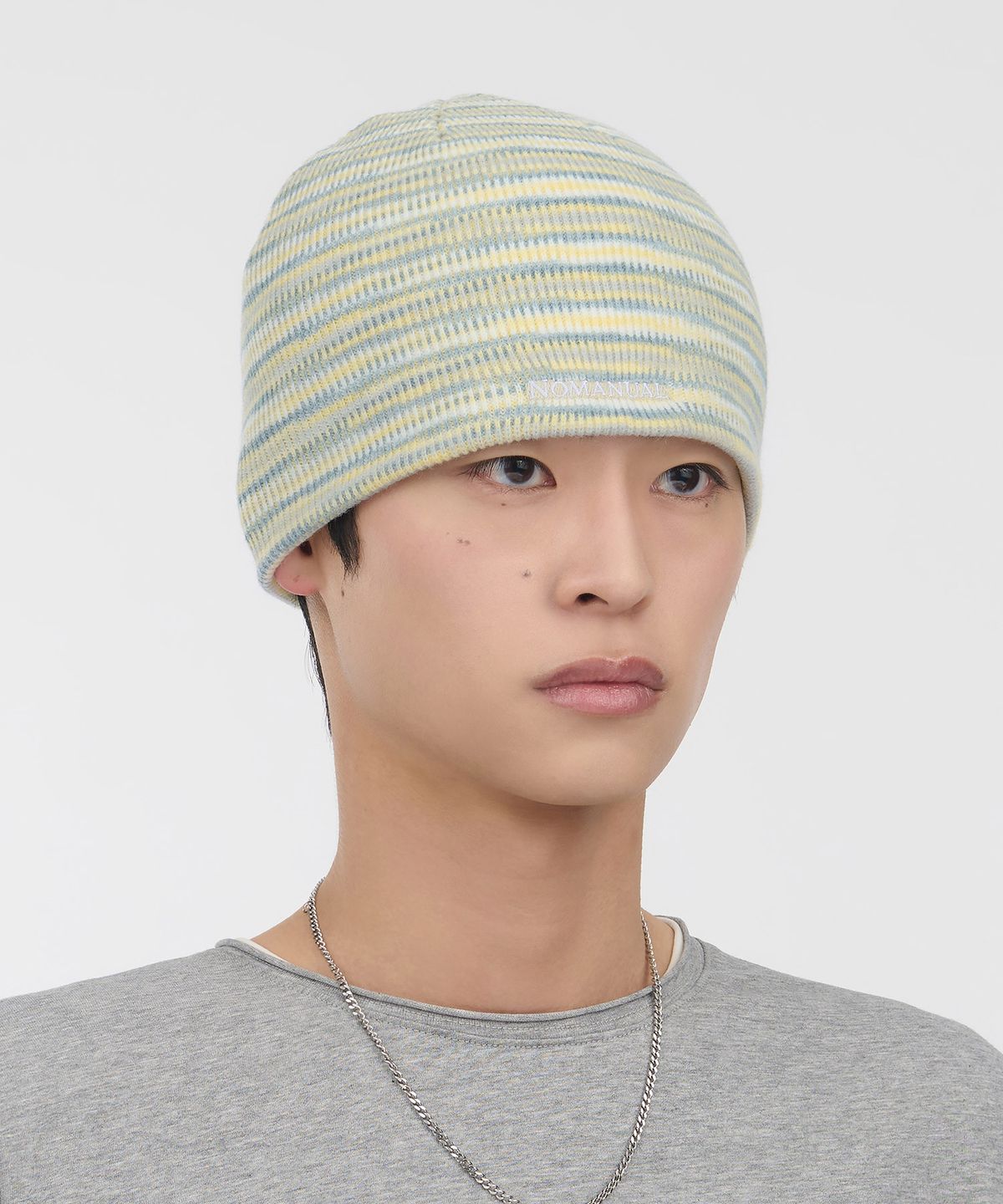노매뉴얼(NOMANUAL) NM MIXED BEANIE - CREAM