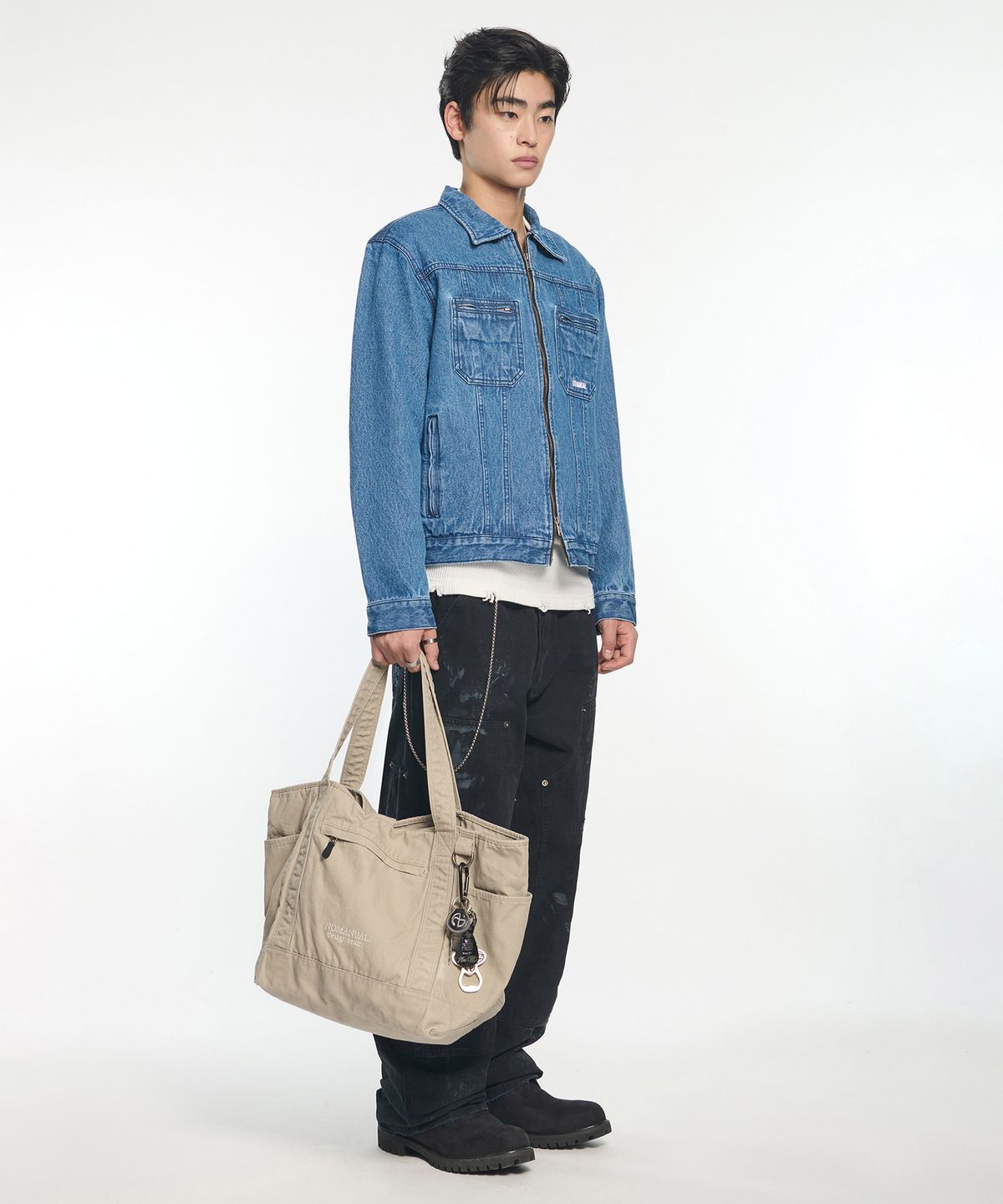 노매뉴얼(NOMANUAL) NM NEO TOTE BAG - WASHED BEIGE
