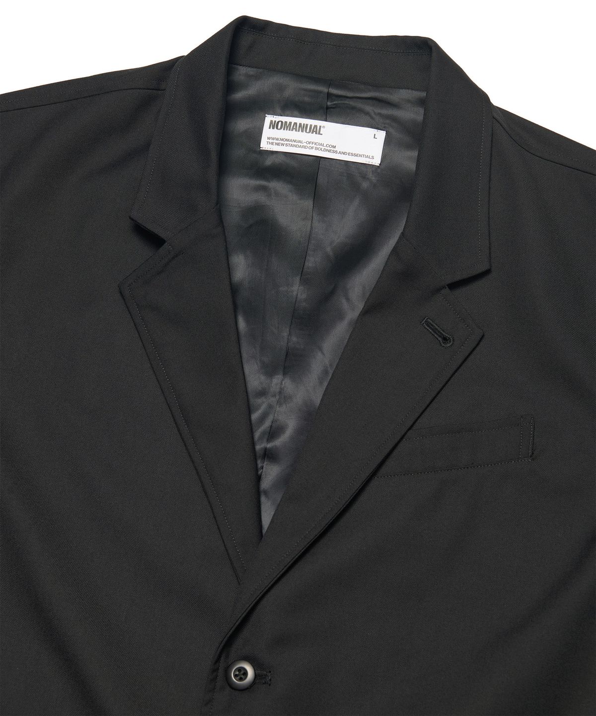 노매뉴얼(NOMANUAL) TWO BUTTON BLAZER - BLACK