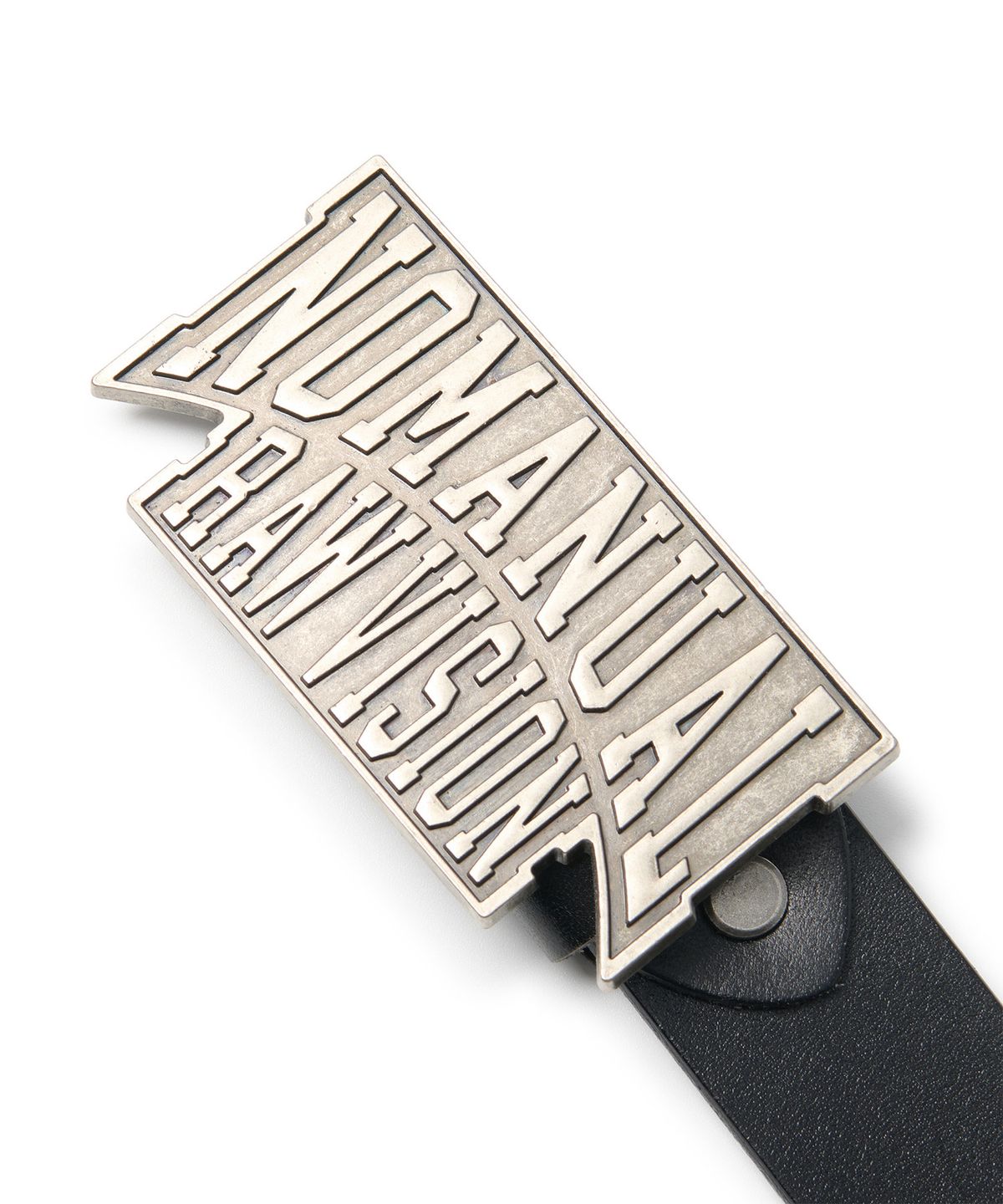 노매뉴얼(NOMANUAL) R.V METAL BUCKLE BELT - BLACK