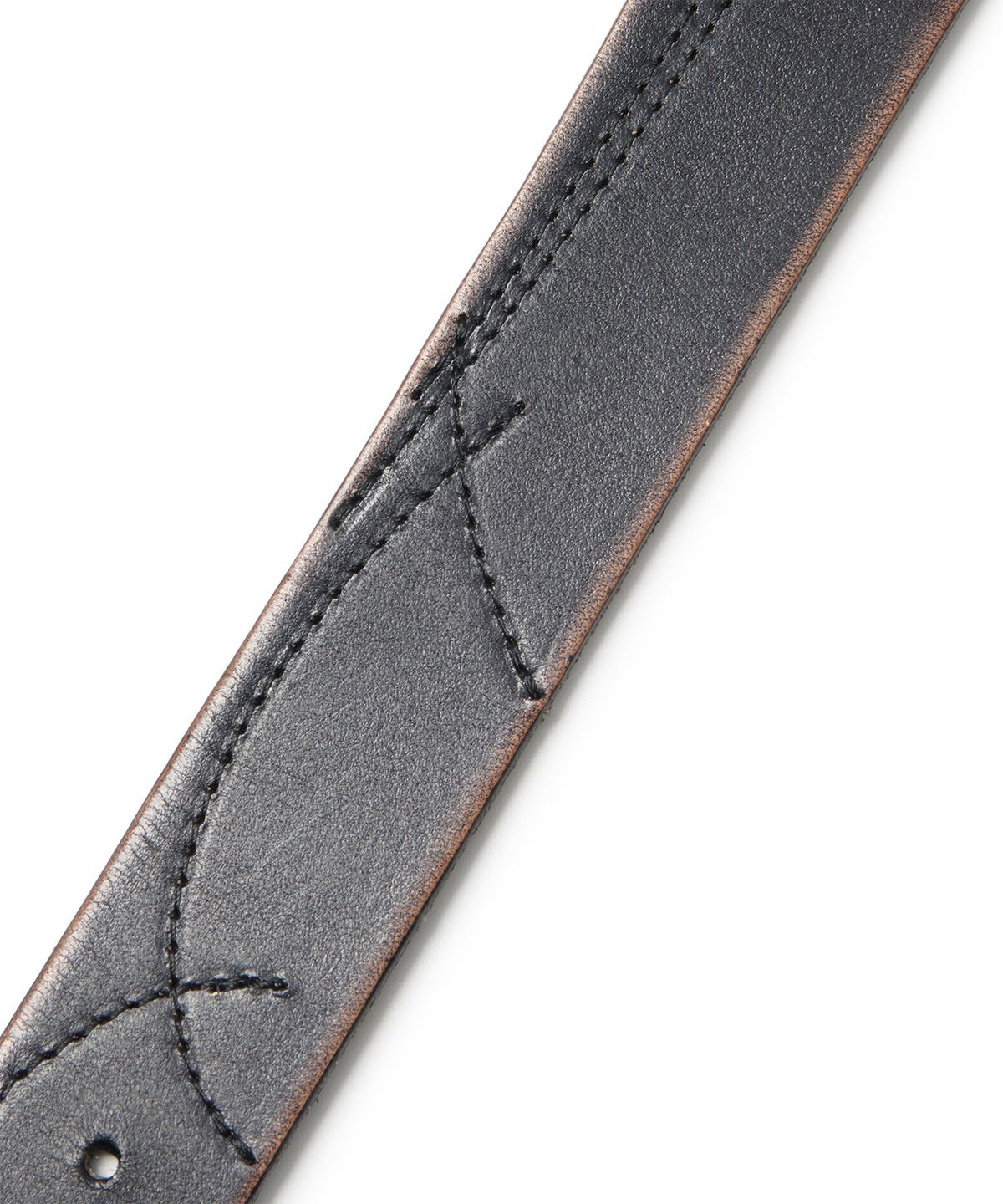 노매뉴얼(NOMANUAL) NM VINTAGE LEATHER BELT - BLACK