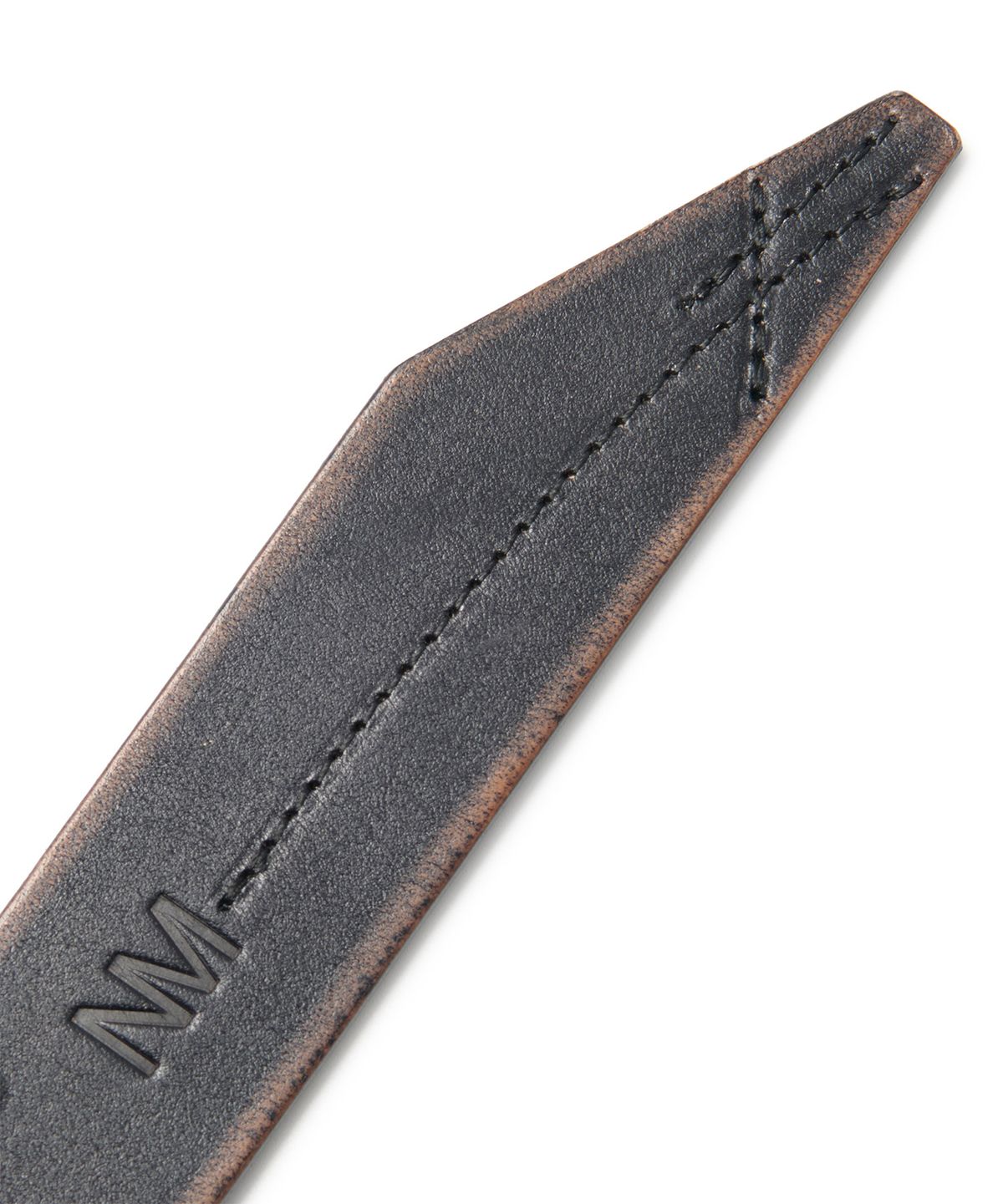 노매뉴얼(NOMANUAL) NM VINTAGE LEATHER BELT - BLACK