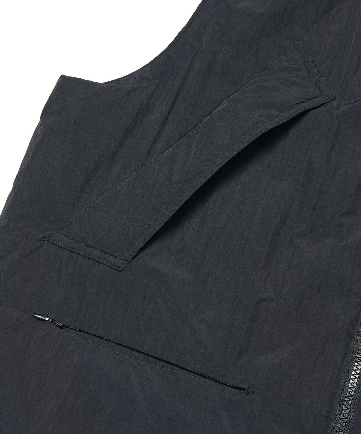 노매뉴얼(NOMANUAL) COLLARLESS PADDED VEST - BLACK