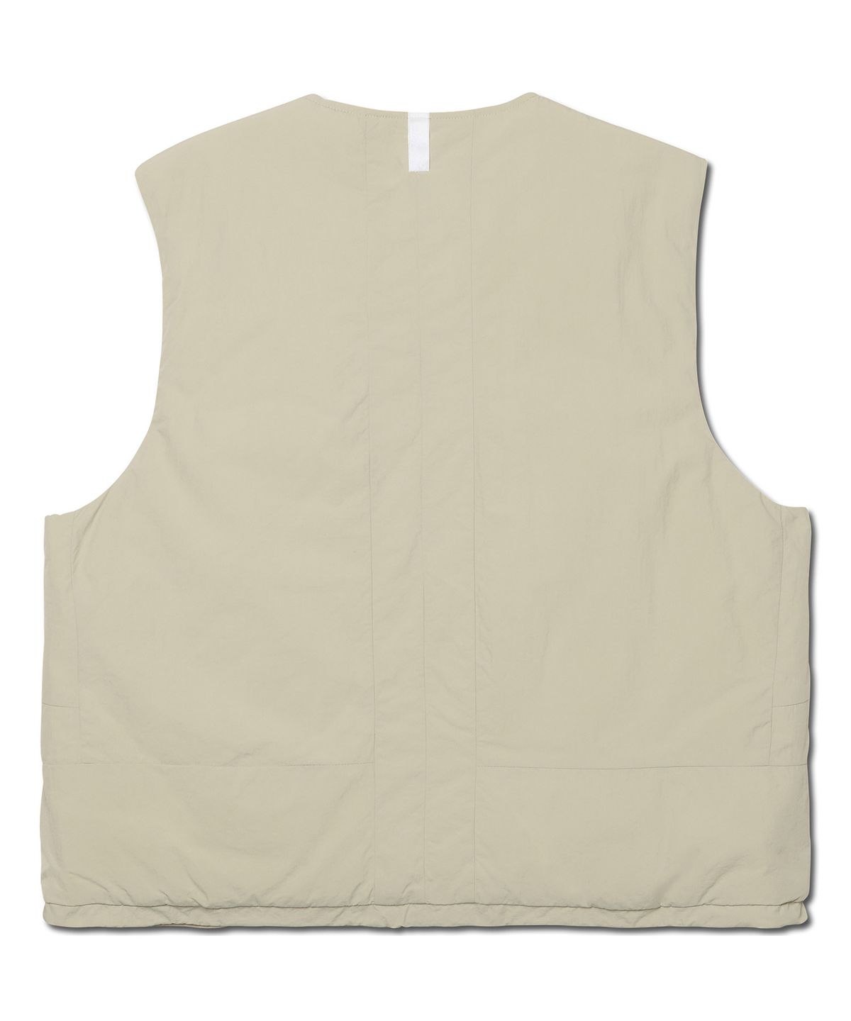 노매뉴얼(NOMANUAL) COLLARLESS PADDED VEST - LIGHT GRAY