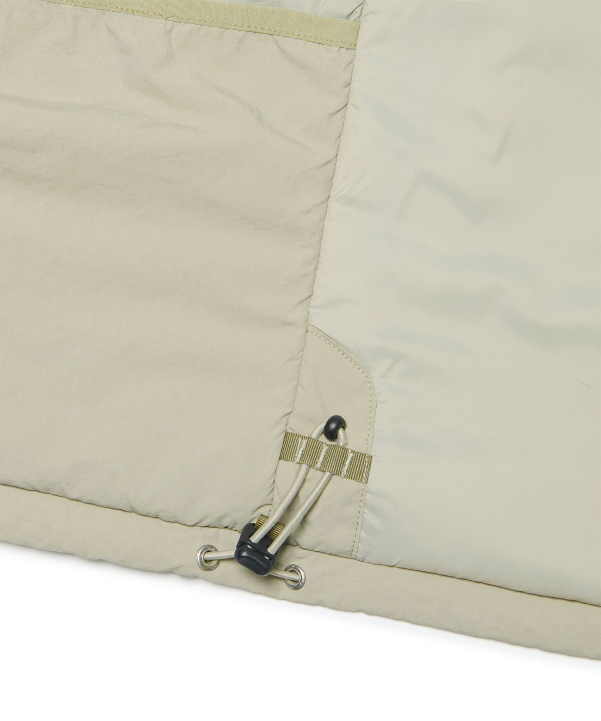 노매뉴얼(NOMANUAL) COLLARLESS PADDED VEST - LIGHT GRAY