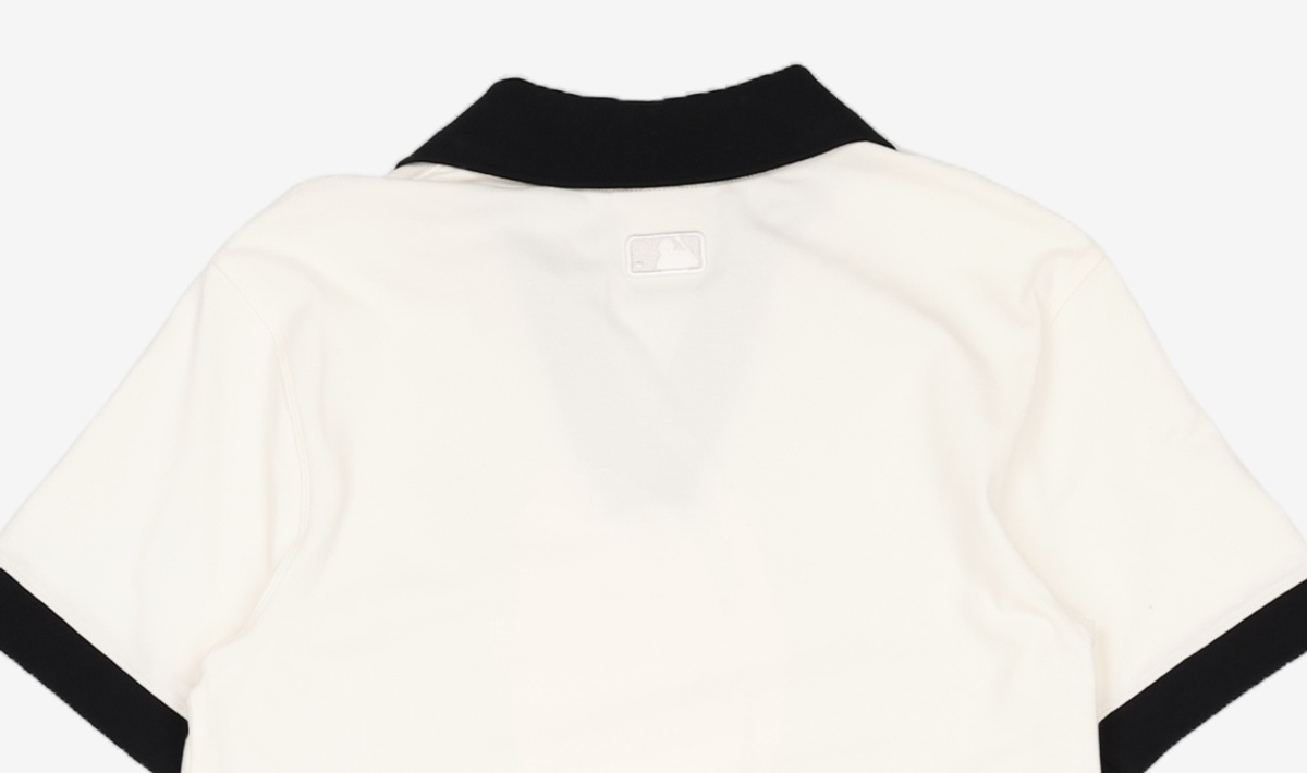 엠엘비(MLB) 여성 오픈카라 배색 컴포터블핏 카라 원피스 BOS (Cream) XS
