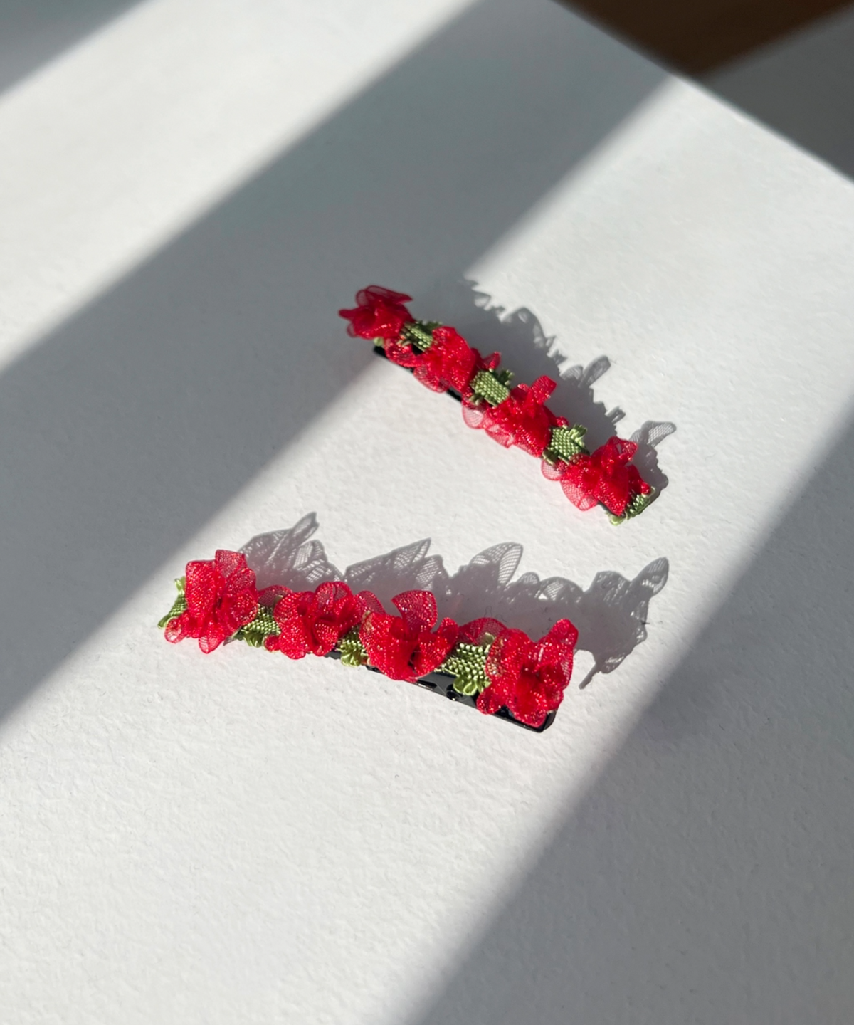 판타스틱 플래닛(FANTASTIC PLANET) [2SET] lace red flower hair pin