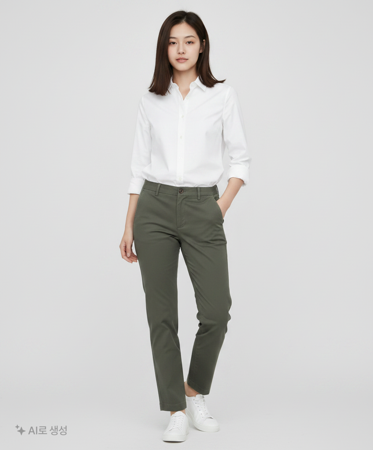 유니클로(UNIQLO) 코튼 팬츠 XS