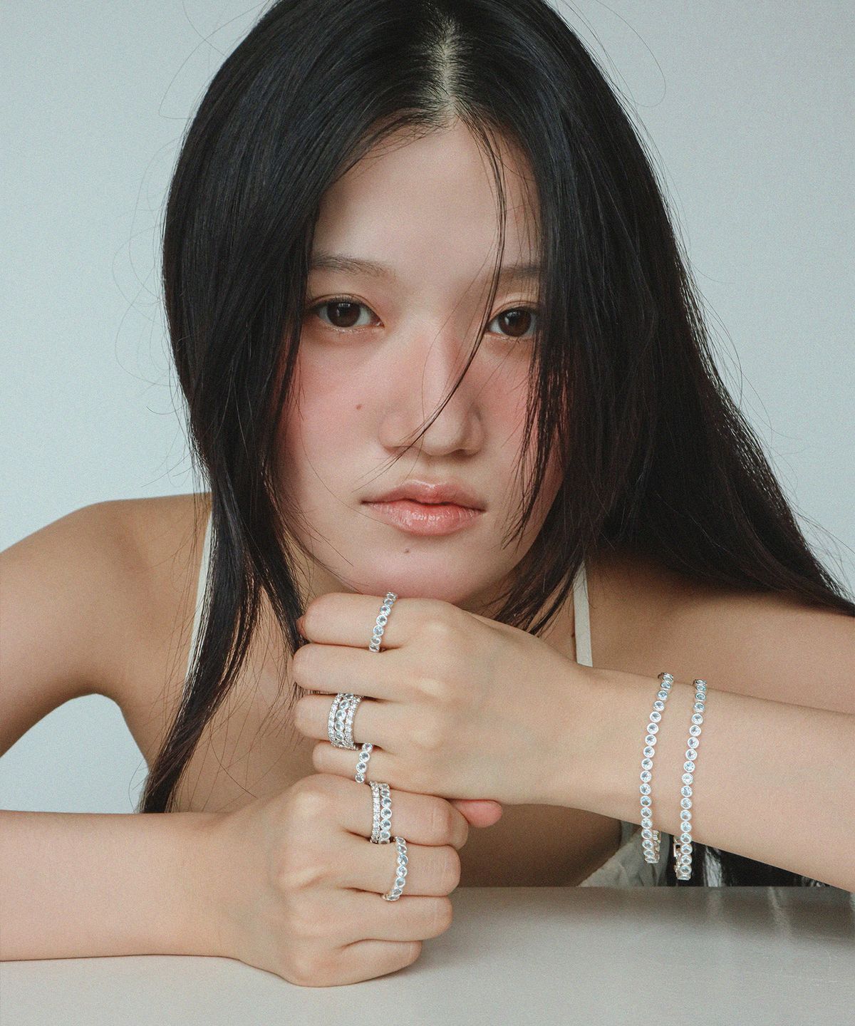 스몰굿띵(SMGT) BEZEL 베젤 테니스 팔찌 [AQUAMARINE]