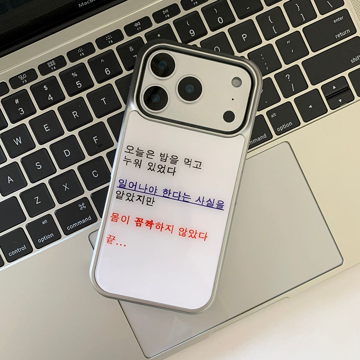 위드썸(WITHSOME) [범퍼실버]꼼짝하지 않았다 맥세이프 폰 케이스