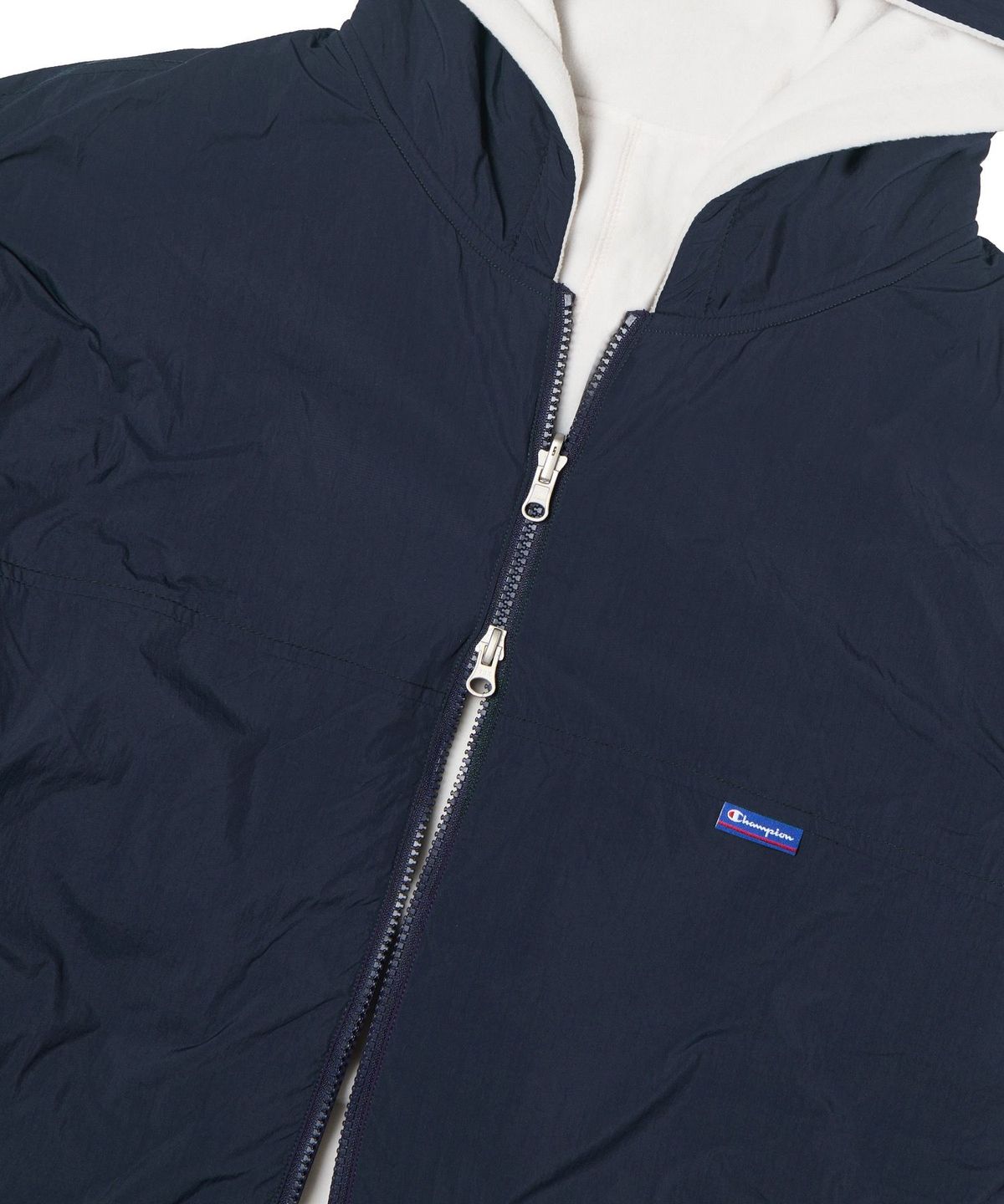 챔피온(CHAMPION) 폴라텍 리버시블 2WAY 후드 재킷 Navy