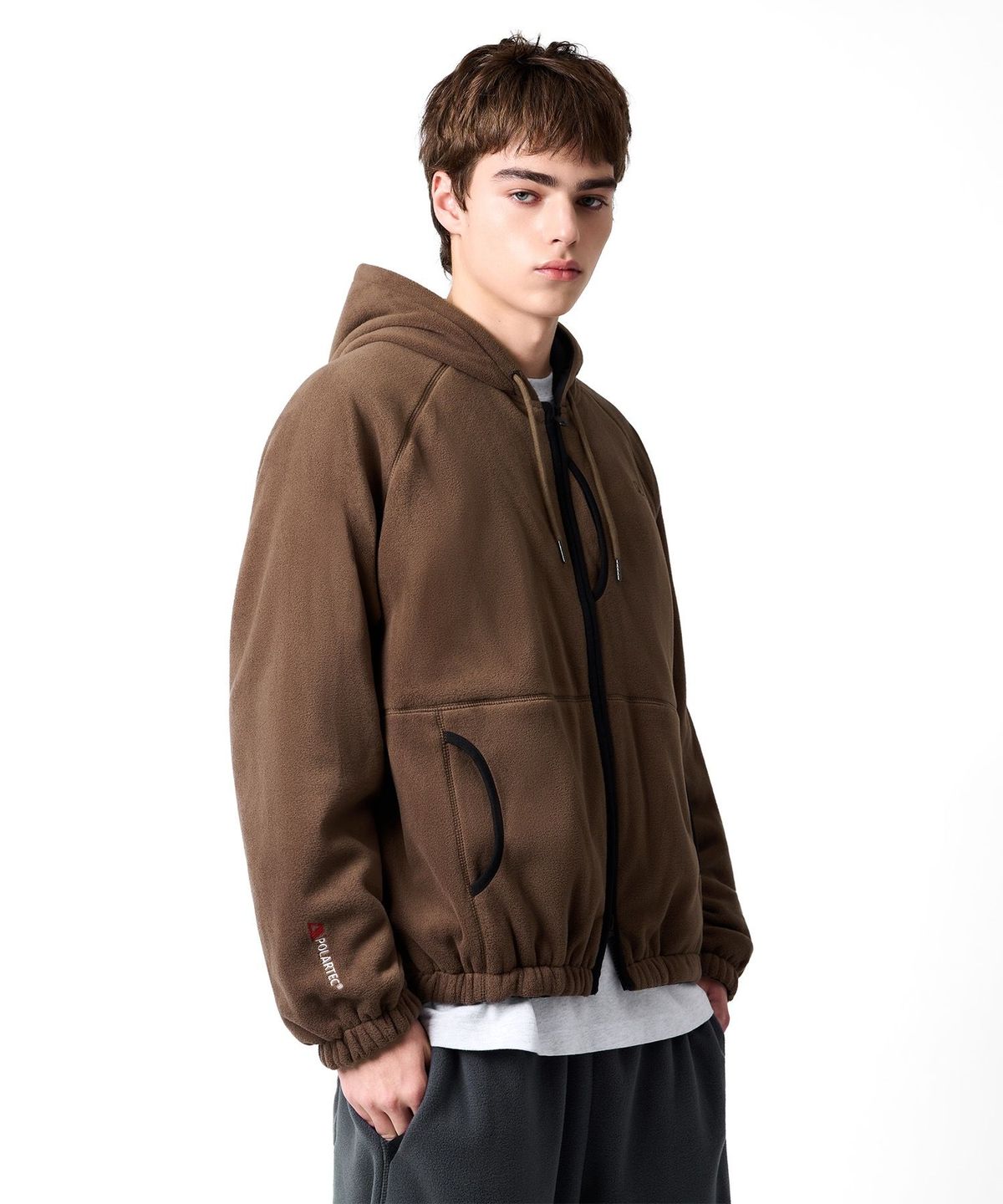 챔피온(CHAMPION) 폴라텍 리버시블 2WAY 후드 재킷 Black