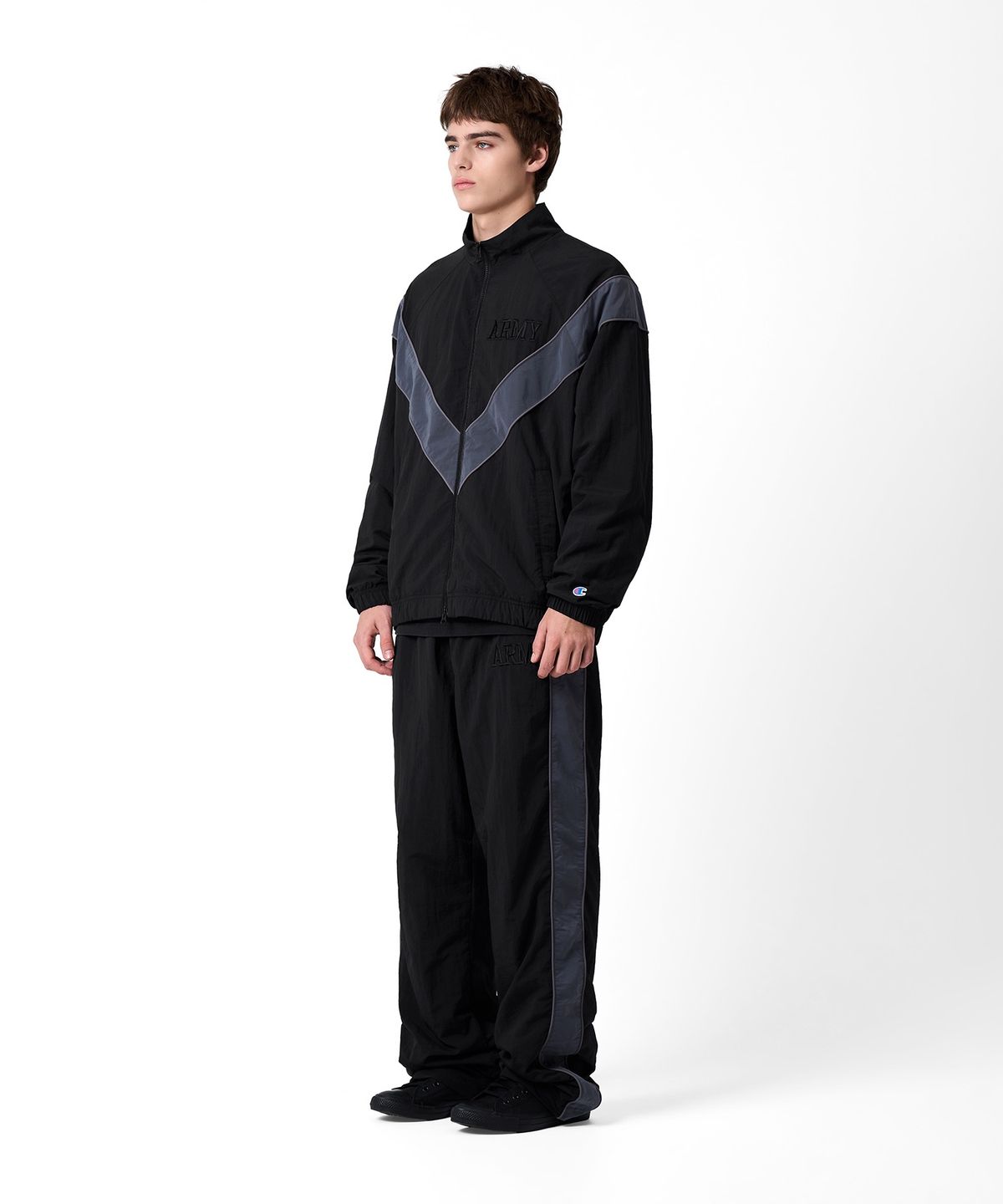 챔피온(CHAMPION) 헤리티지 ARMY IPFU 트랙재킷 Black