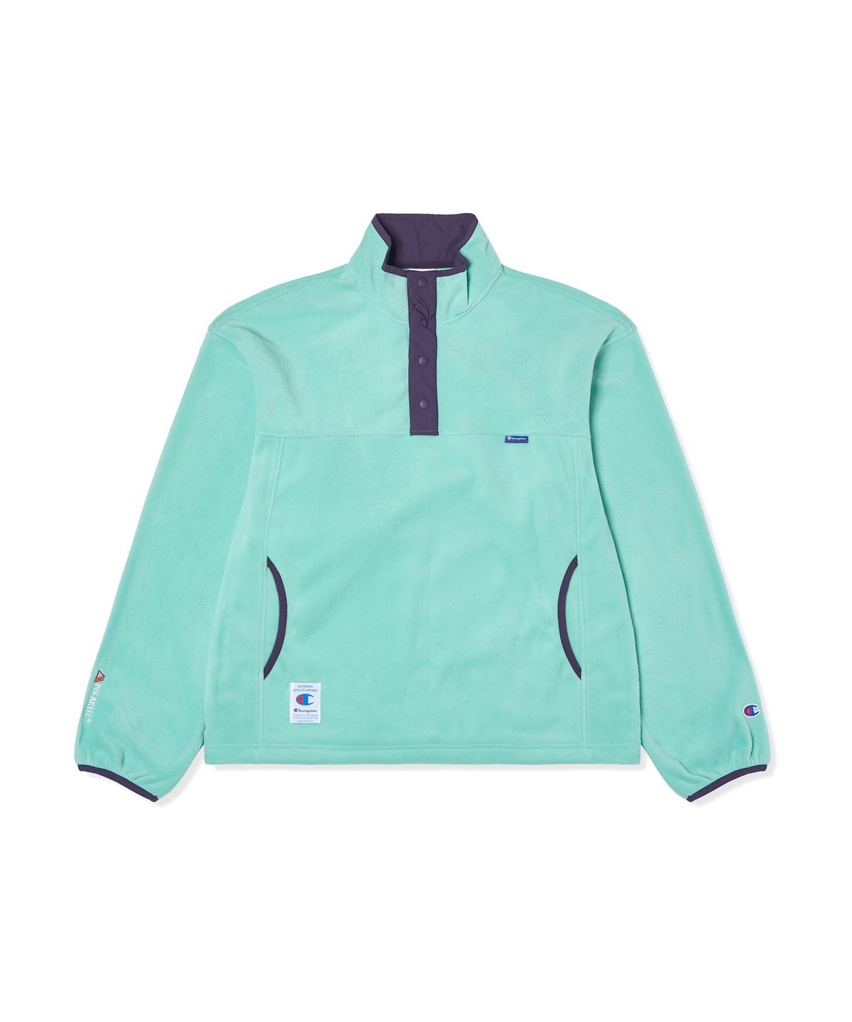 챔피온(CHAMPION) 폴라텍 컬러블록 플리스 아노락 Mint