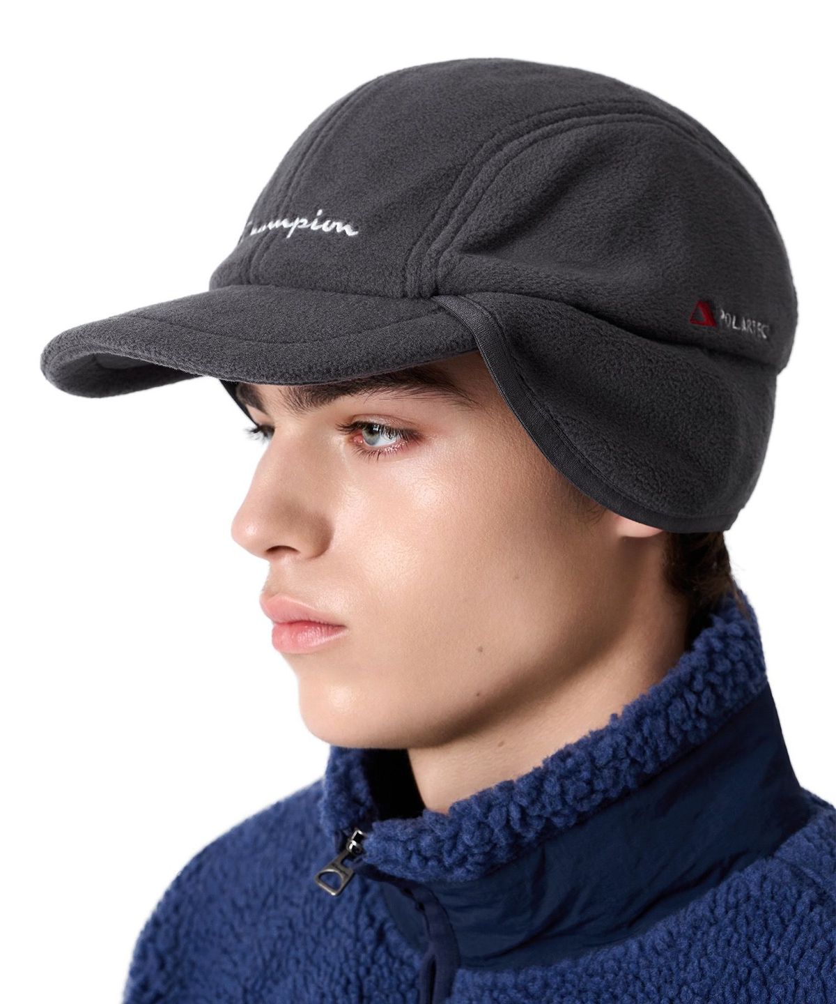 챔피온(CHAMPION) 폴라텍 트래퍼햇 Charcoal