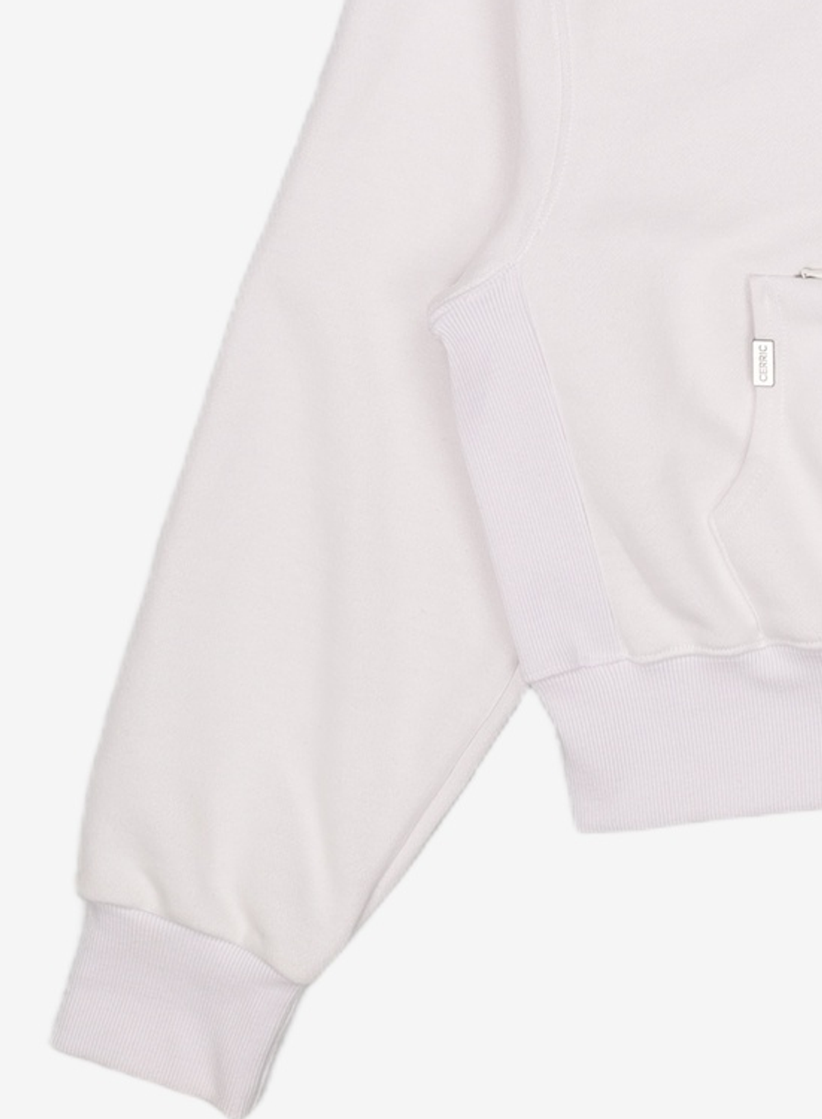 세릭(CERRIC) ZIPPER POCKET HOODIE / WHITE FREE