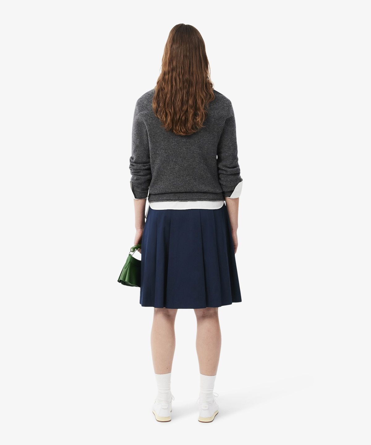 라코스테(LACOSTE) 여성 미디기장 코튼 플리츠 스커트 JF8319-56N 166