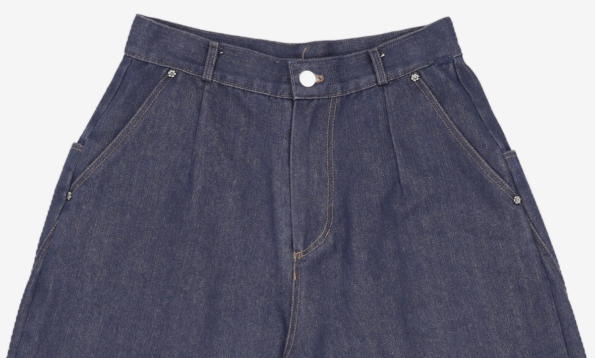 단델(DANDEL) DD contrast denim bermuda pants (INDIGO) 1