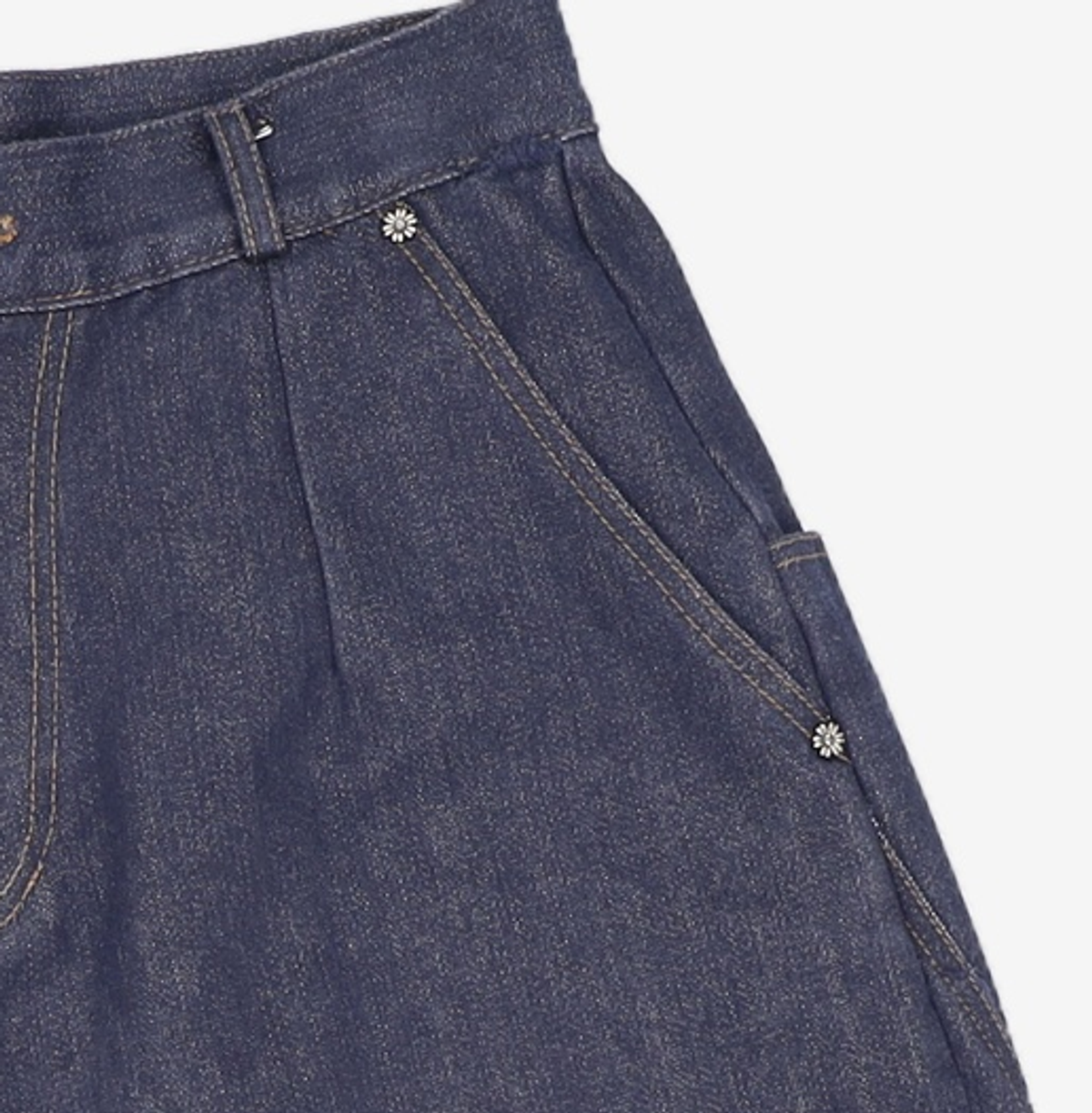 단델(DANDEL) DD contrast denim bermuda pants (INDIGO) 1