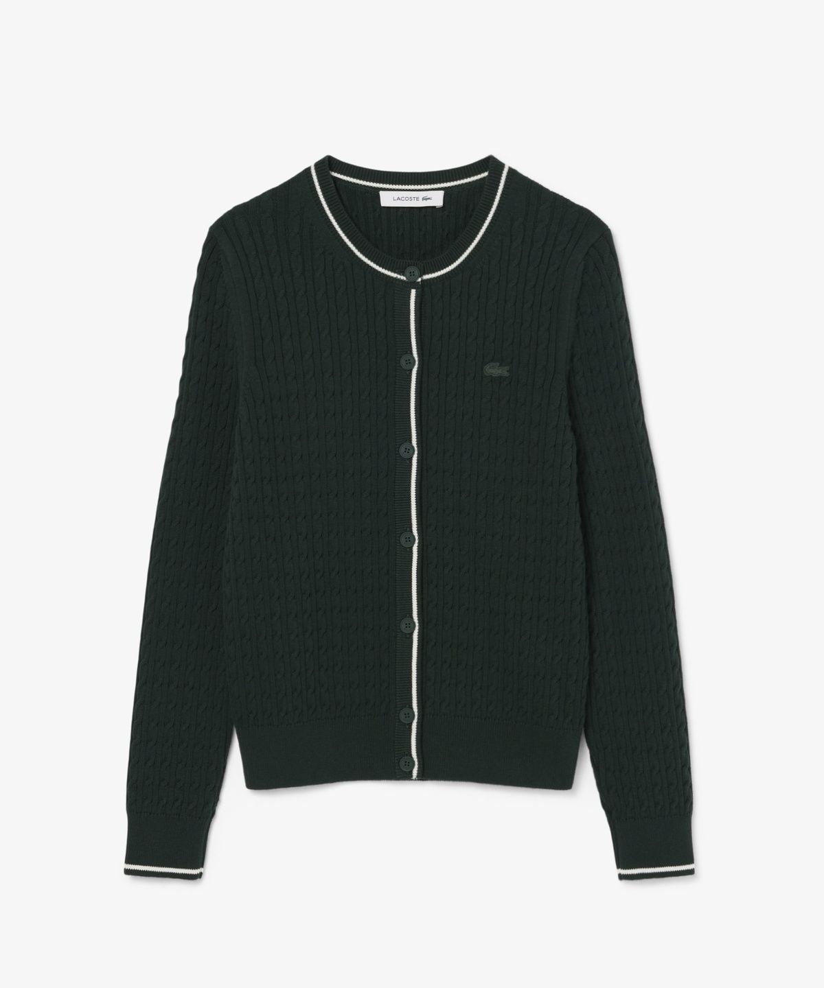 라코스테(LACOSTE) 여성 케이블 티핑 긴팔 가디건 AF9872-56N YZP