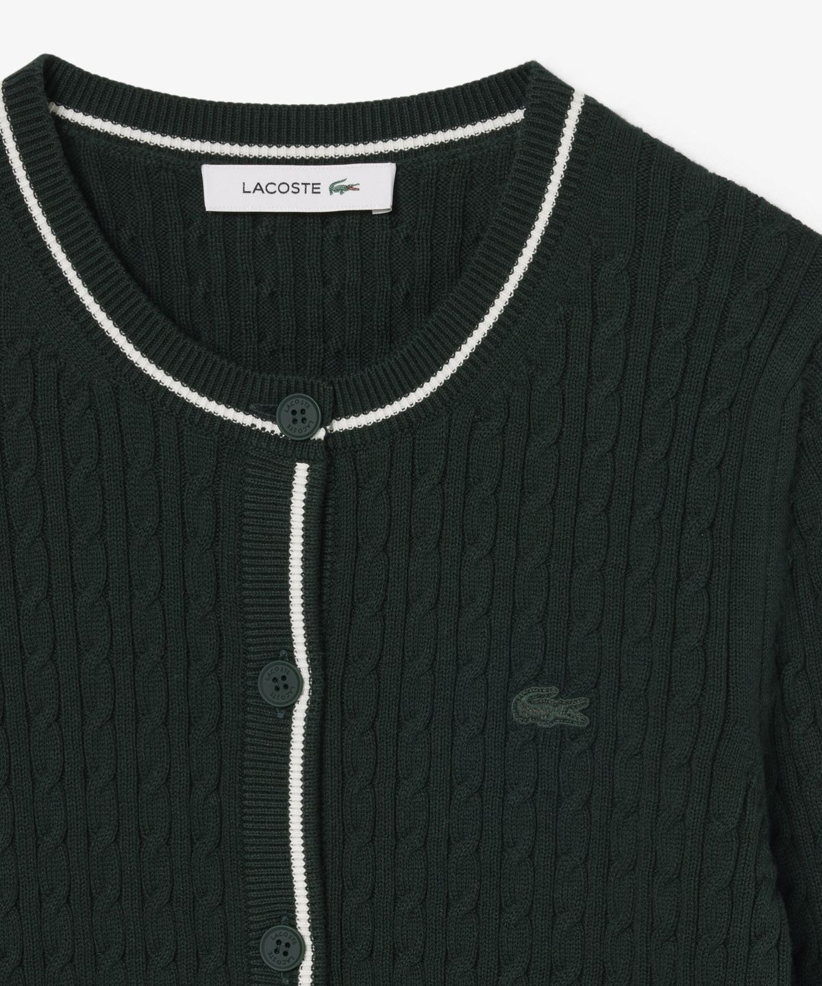 라코스테(LACOSTE) 여성 케이블 티핑 긴팔 가디건 AF9872-56N YZP