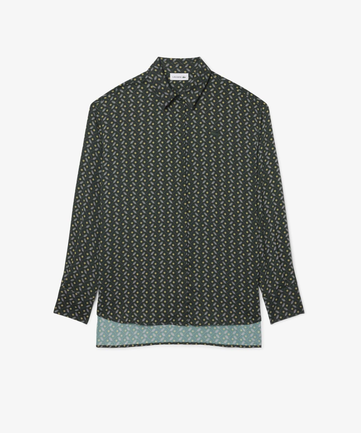 라코스테(LACOSTE) 여성 프린트 롱 셔츠 CF8481-56N XE4