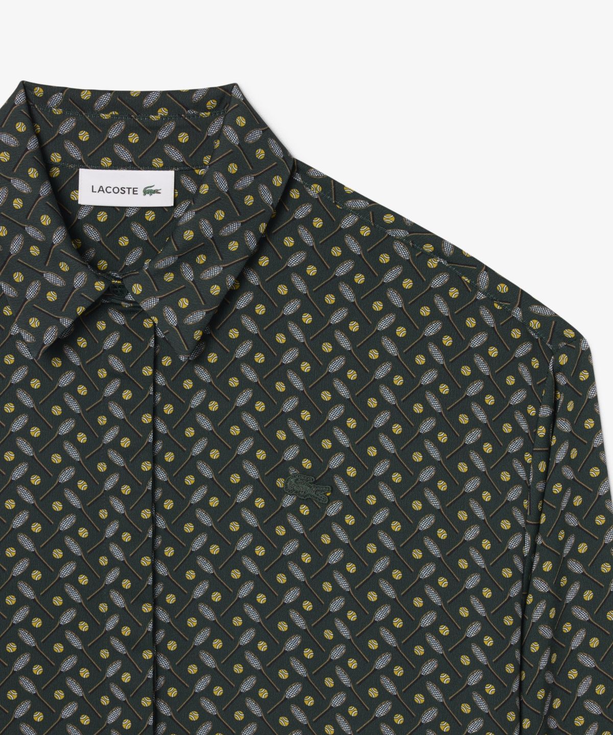 라코스테(LACOSTE) 여성 프린트 롱 셔츠 CF8481-56N XE4