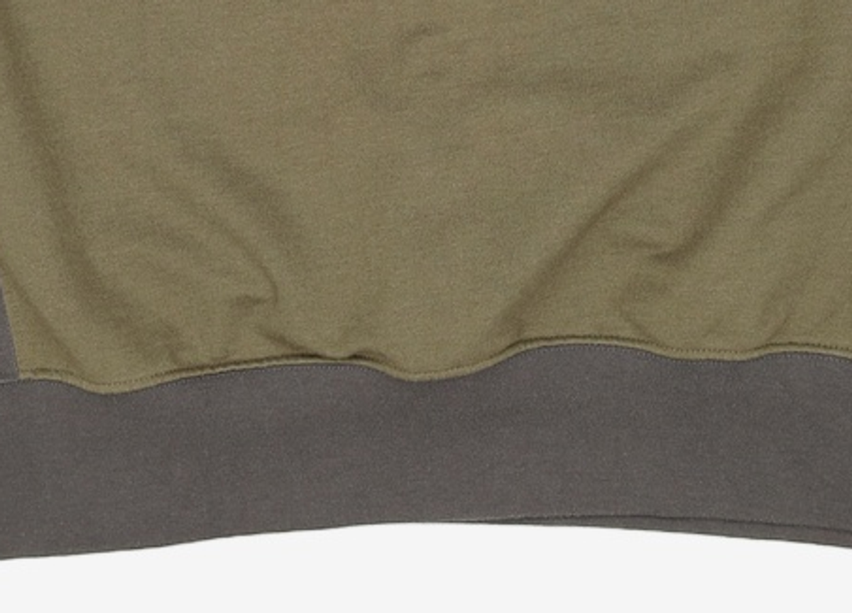 프리즘웍스(FRIZMWORKS) COLLAR LAYERED SWEATSHIRT _ OLIVE L
