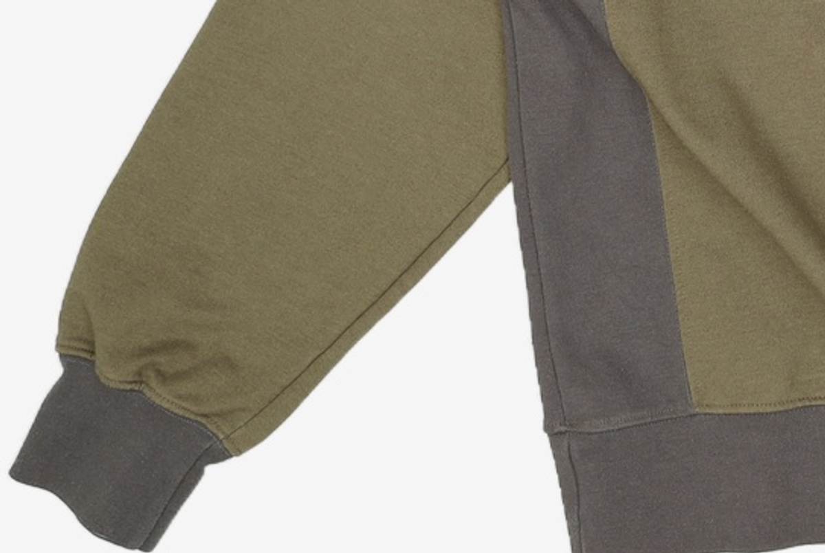 프리즘웍스(FRIZMWORKS) COLLAR LAYERED SWEATSHIRT _ OLIVE L