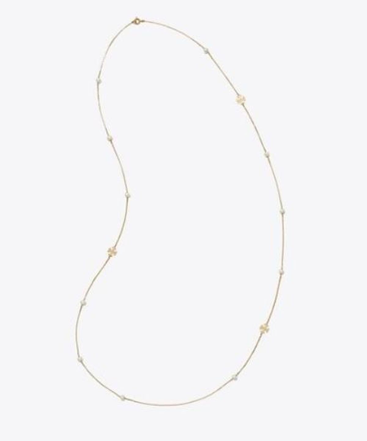 토리버치(TORYBURCH) 롱 문댄스 딜리케이트 펄 네크리스 - 토리 골드 / 펄