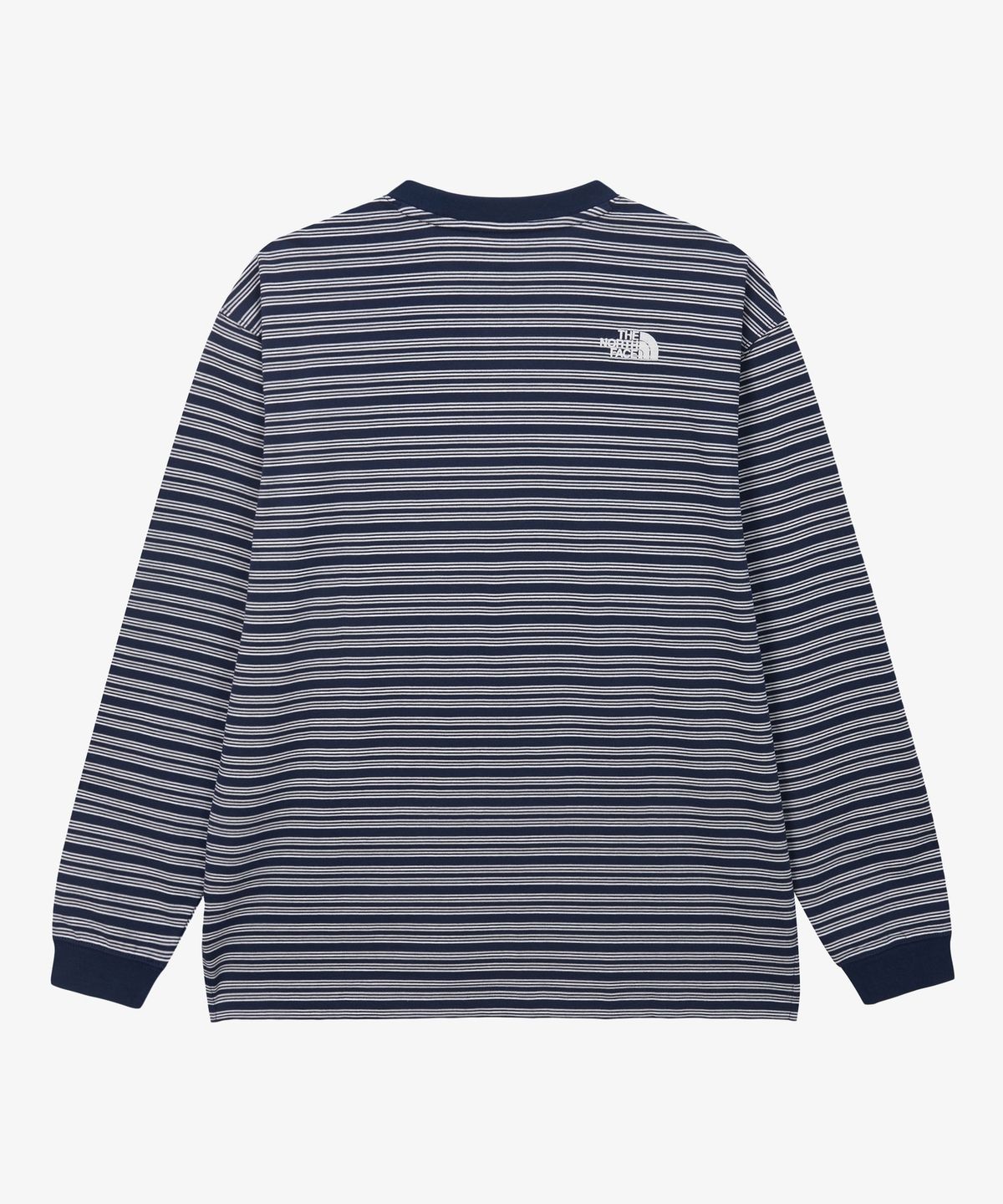 노스페이스(THE NORTH FACE) NT7TS52A 남성 오버펙 스트라이프 긴팔 티셔츠 NAVY