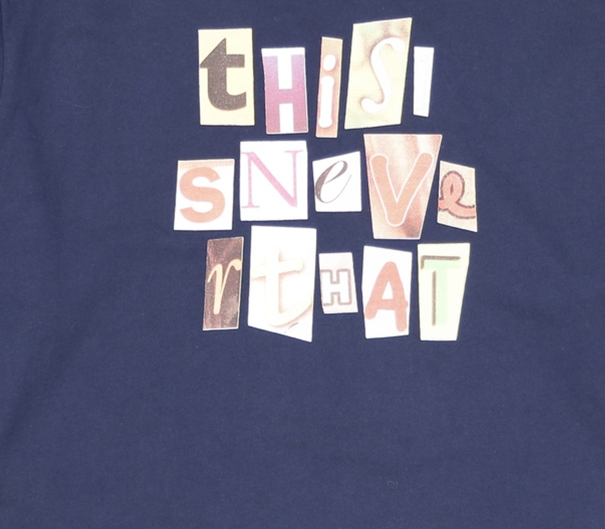 디스이즈네버댓(THISISNEVERTHAT) Cutout Letters L/S Tee Navy M