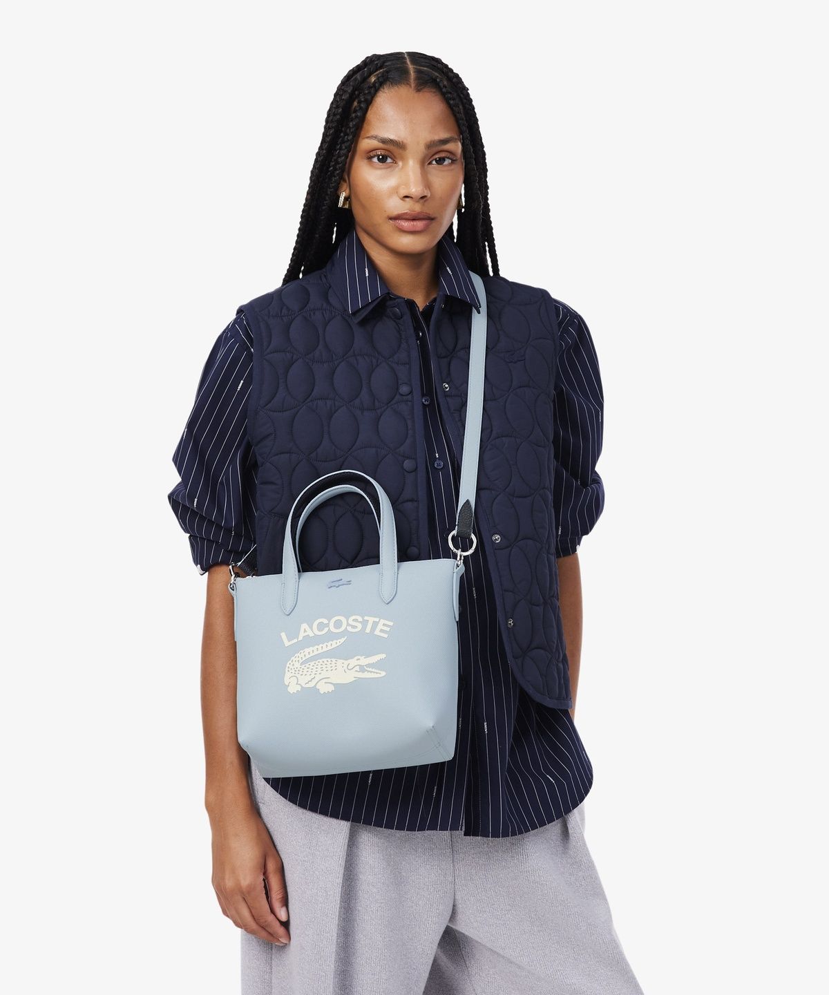 라코스테(LACOSTE) 여성 안나 시즈널 엑스트라 스몰 사이즈 쇼퍼백 NF5497A56N T99