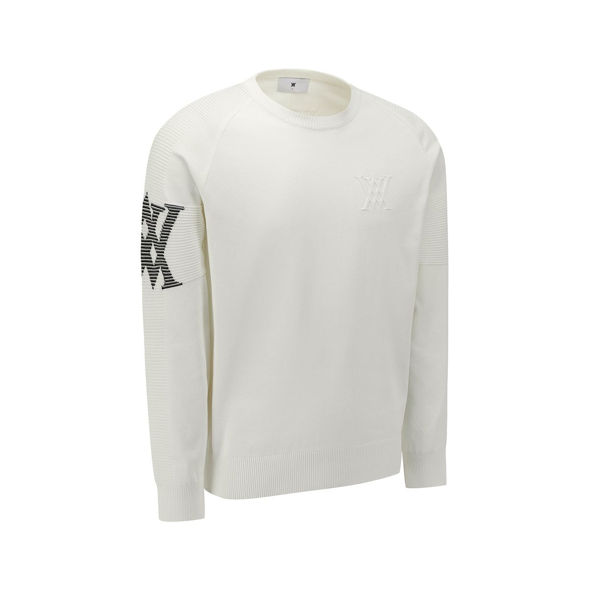 어뉴골프(ANEW GOLF) MEN LOGO CREWNECK SWEATER_OW