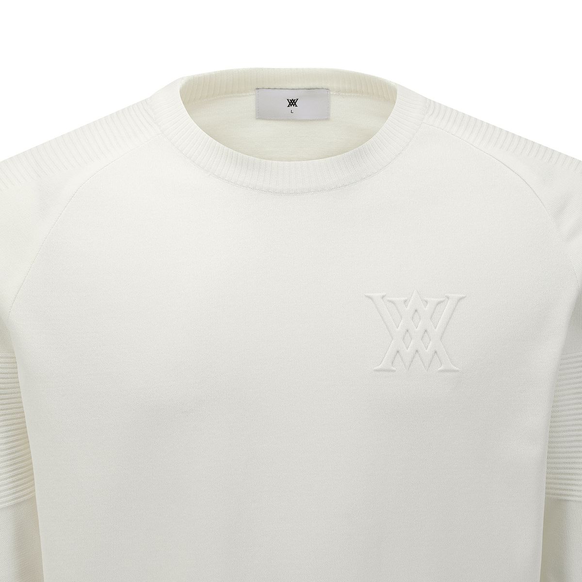 어뉴골프(ANEW GOLF) MEN LOGO CREWNECK SWEATER_OW