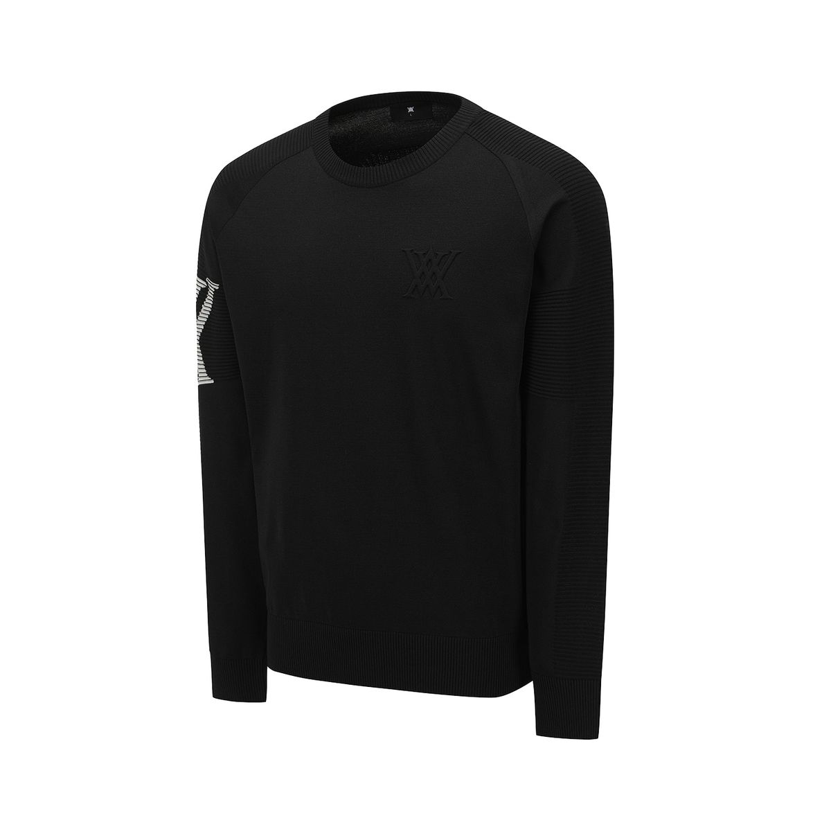 어뉴골프(ANEW GOLF) MEN LOGO CREWNECK SWEATER_BK