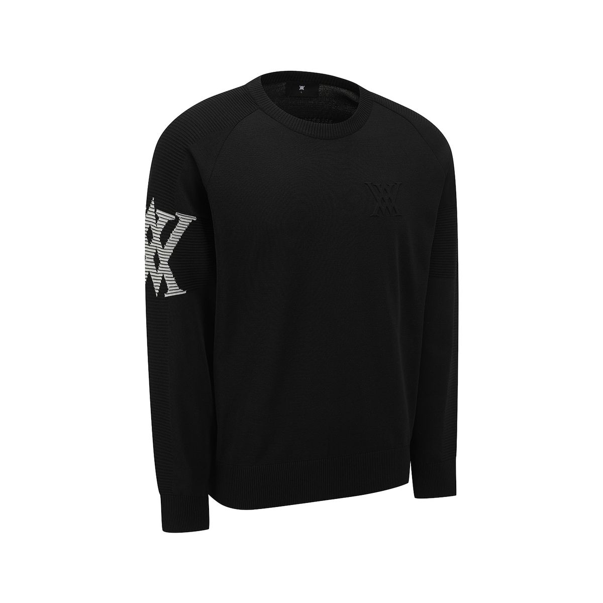 어뉴골프(ANEW GOLF) MEN LOGO CREWNECK SWEATER_BK