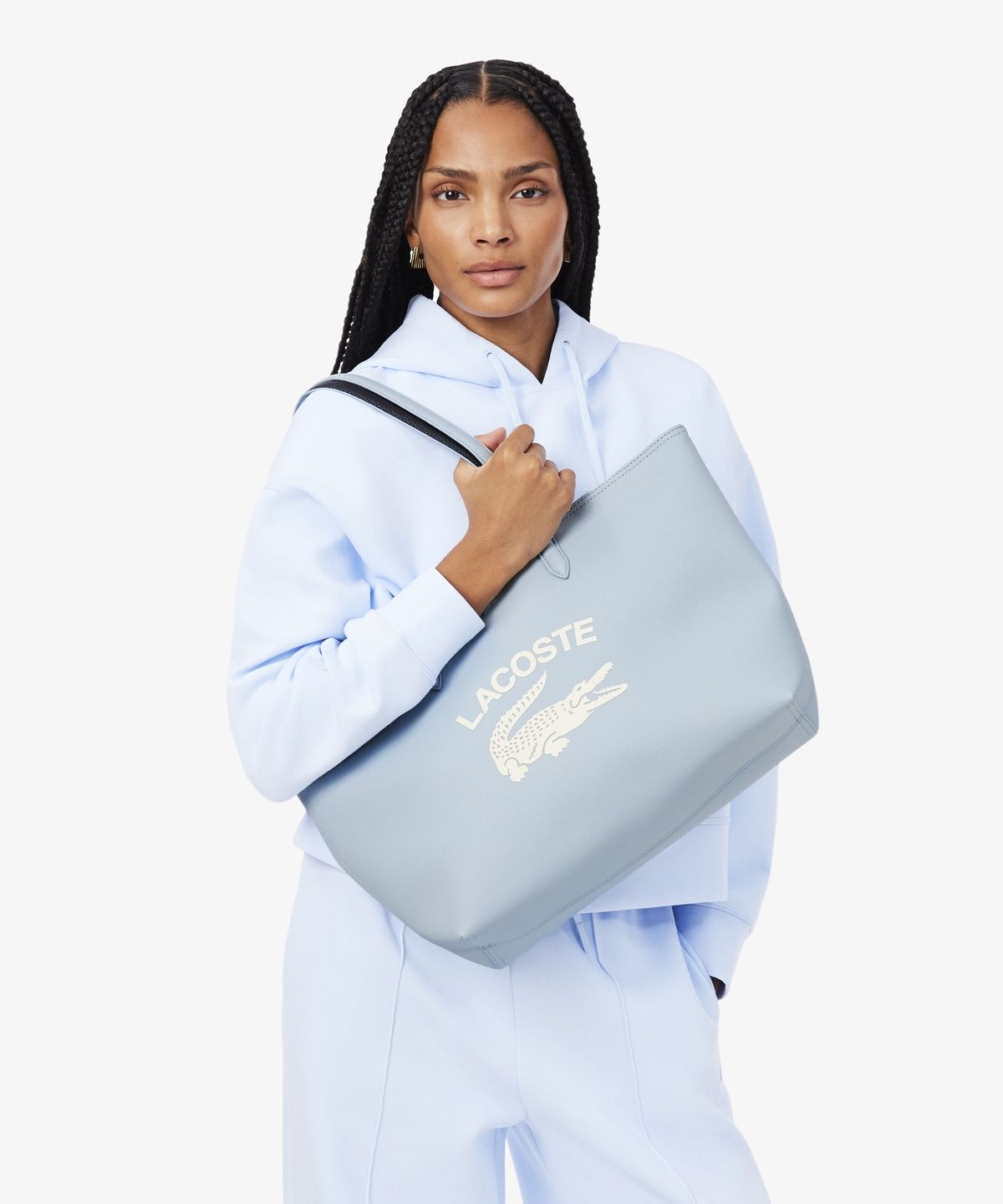 라코스테(LACOSTE) 여성 안나 시즈널 가로형 탑지퍼 쇼퍼백 NF5498A56N T99