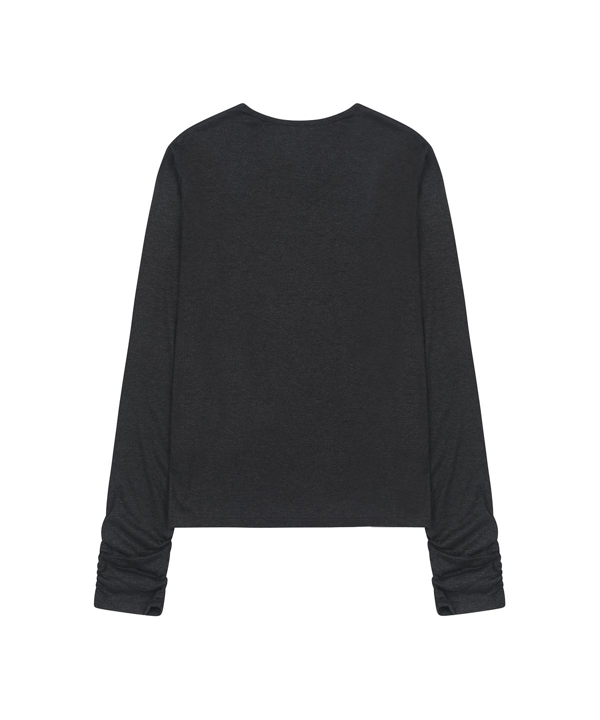 오드스튜디오(ODDSTUDIO) 브이넥 셔링 스타 롱 슬리브 - MELANGE CHARCOAL